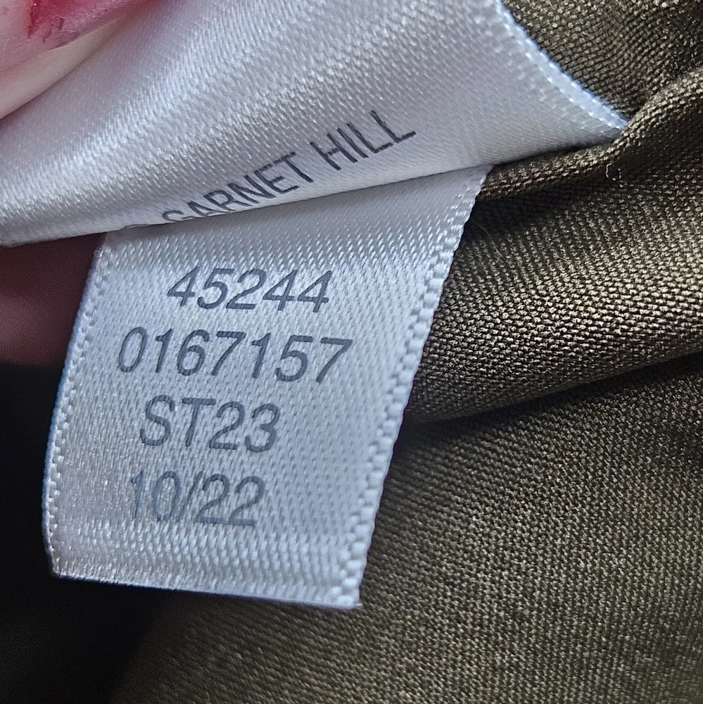 Garnet Hill Relaxed Knit Bkazer Olive Green Women's Size 10 - Picture 7 of 12